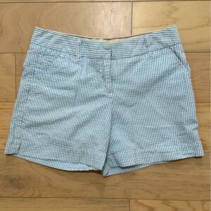 Lands End Light Blue Seersucker Shorts